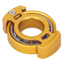 (Orange) Fingertip Gyroscope Reduce Anxiety Free Rotating Metal Ring Decompression Toy with Wrench Screws