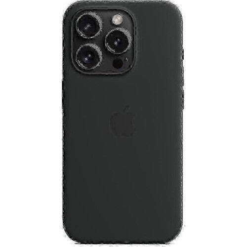 (Black) For Apple Iphone 15 Pro Silicone Case With Magsafe 1