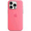 (Pink) For Apple Iphone 15 Pro Silicone Case With Magsafe 2