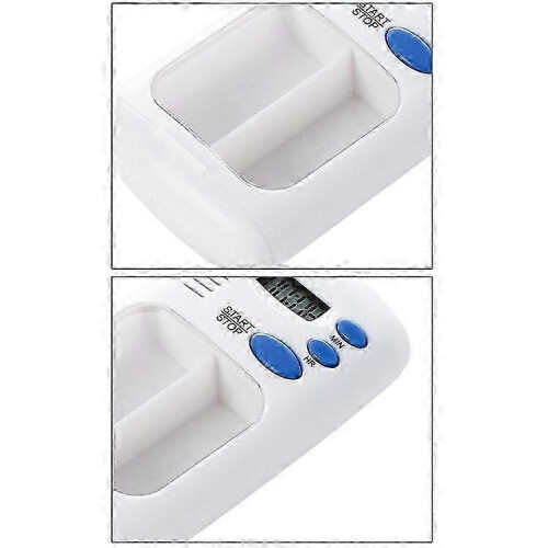 Smart Portable Multi-Alarm Timer Pill Reminder Medicine Box in White with Programmable Settings 2