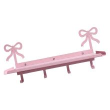 Elegant Pink Bowknot Shaped Iron Hook For Hanging Keys Coat Bags