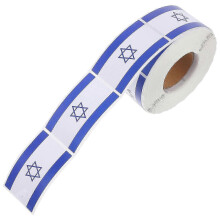 New Israel Flag Sticker for Laptop Scrapbooking Planner Multi Color Durable Vibrant Design 1 Roll