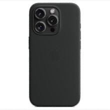 (Black) iPhone 15 Pro Silicone Case - MagSafe & Protective Feature