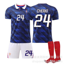 (No. 24 socks, 22#) (No. 24 Cherki) France National Team 2026 World Cup Home Jersey