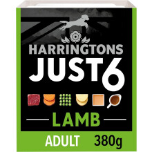 Harringtons Just 6 Complete Grain Free Wet Adult Dog Food Lamb 380g (Pack of 8) - In A Tasty Gravy