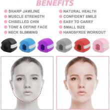 6 Pack Jawline Exerciser Double Chin Reducer for Men Women Facial Muscle Trainer Strengthening Tightening Jaw Neck Definition