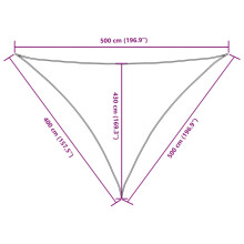(dark green, 4 x 5 x 5 m) vidaXL Sunshade Sail Oxford Fabric Triangular Shade Sail Sunscreen Canopy