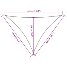 (dark green, 3 x 3 x 4.24 m) vidaXL Sunshade Sail Oxford Fabric Triangular Shade Sail Sunscreen Canopy