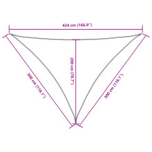 (blue, 3 x 3 x 4.24 m) vidaXL Sunshade Sail Oxford Fabric Triangular Shade Sail Sunscreen Canopy