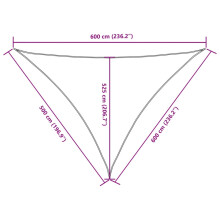 (blue, 5 x 6 x 6 m) vidaXL Sunshade Sail Oxford Fabric Triangular Shade Sail Sunscreen Canopy