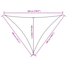 (blue, 4 x 5 x 5 m) vidaXL Sunshade Sail Oxford Fabric Triangular Shade Sail Sunscreen Canopy
