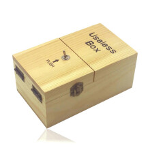 A Useless Box with Surprises Wooden Useless Box Light Wood Color
