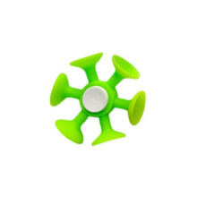 (Yellow) Fidget Spinner with Suction Cup Base, Rotatable Anti-Deformation Design, and Dynamic Changing Gyro for Stress Relief and Kids