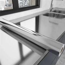 40cm Metal Brushed Silver Wall Sticker Kitchen Living Room Refrigerator Countertop Adhesive Wallpaper Waterproof