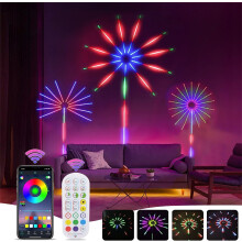 6,5 m LED-ilotulitusvalonauha, sovelluksen ohjaus, 300 RGB-LEDiä, 213 tilaa, joustava koristevalaistus