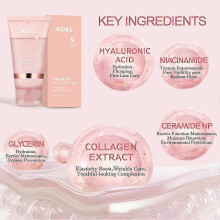 3pcs Collagen Overnight Wrapping Peel Off Facial Mask, Deep Nourishing Refines Pores with Brush for Women
