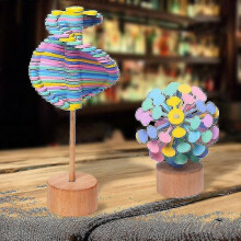 Wooden Spiral Lollipop Decompression Toy