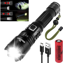 LED-taskulamppu, erittäin kirkas 12 000 lumenia, USB-ladattava taskulamppu XHP70-tehosäteellä