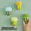 Modern Cactus Shape Scrub Brush Dense Bristles Ergonomic Grip-B 8