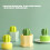 Modern Cactus Shape Scrub Brush Dense Bristles Ergonomic Grip-B 11