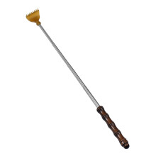 Compact and Foldable Back Scratcher Stainless Steel Texture