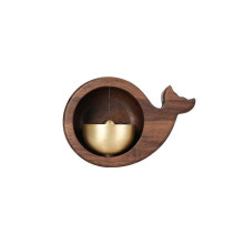 (one size, fish) Shopkeepers Bell for DOOR Opening, Magnetically-Attached Wood Doorbell Chime and Barn Blac For Business,Fridge Sticker