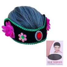 High Quality Plastic Synthetic Old Lady Wigs For Stage-C