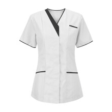 Lightweight Nursing Scrubs Women's Short Sleeve-White XXXL