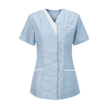 Womens Scrub Top Summer Casual Short Sleeve V Neck-S XXXL