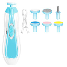 Baby Nail Trimmer Electric, 6 in 1 Rechargeable Baby Nail Clippers Manicure Set Grooming Kit Manicure Set