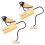 2pcs Woodpecker Percussion Instrument for Boys Safe Material Develops Hobbies Hand Eye Coordination 1
