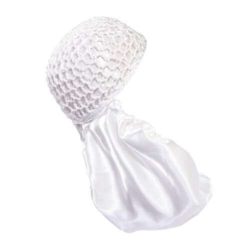 Reversible Bonnet Wrap Hat Knit Skull Hat Comfortable-White