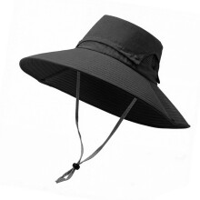 Sun Protection Wide Brims Bucket Hat For Men Adjustable-Black