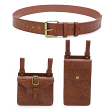 Cosplay Brown Belt Alchemist Belt Medieval Brown Waistband for