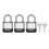 Master Lock Master Lock Elite Laminated Padlock 45mm - 25mm Shackle - Pack of 3 4