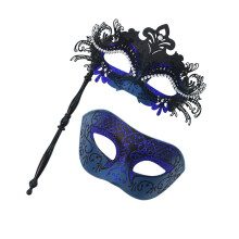 Unique Half Face Cover Set With Multiple Styling Option-Blue