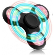 Metal LED Light Up Fidget Spinner - Party Favor with Ample Light Show for Anxiety Relief Sensory Toys for Kids Adults - Yvan
