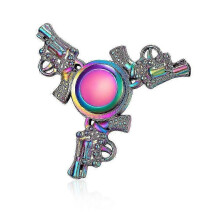 The Colorful Fingertip Gyro Colorful Three-pistol Cool Metal Alloy Fingertip Gyro To Ease The Pressure Gyro