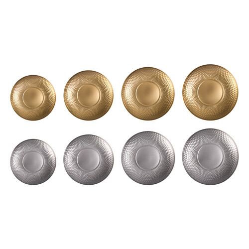 Rustproof 304 Stainless Steel Snacks Plate Elegant-Silver S 2
