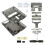Replacement Shell Case for  SNES SFC US Version Retro Gaming Consoles Translucent Case Transparent Black 1