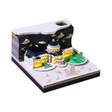 St. Pauls Cathedral 3D Sticky Notes Paper Memo Pad, Non-Sticky Notes Paper Carving Convenience 2025 Paper Carving Calendar Hand Tear Saint Pauls