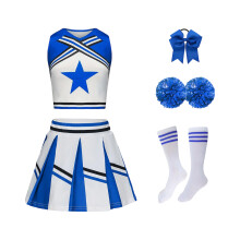 Cheerleading-kostuum voor meisjes Zacht ademend-Blauw 110