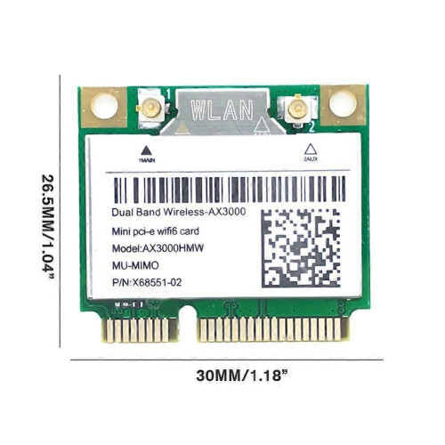 WiFi 6E Card MPE-AXE3000H Mini PCI-E Network Adapter 802.11AX Bluetooth M5B3 2