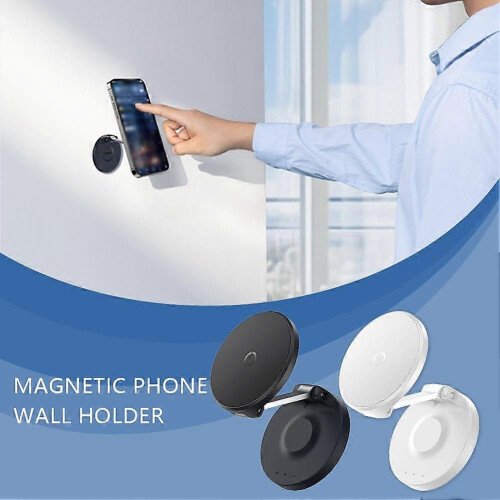 (1pcs, White) Universal Magnetic Phone Wall Holder Mount Holder for Cellphone 1