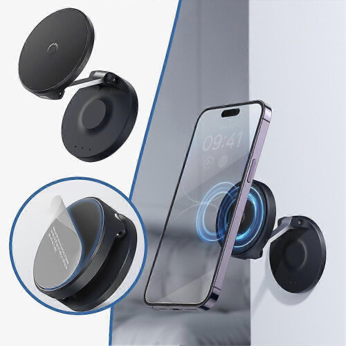 (1pcs, White) Universal Magnetic Phone Wall Holder Mount Holder for Cellphone 2