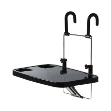 (1set, A) Car Steering Wheel Table, Foldable Car Steering Wheel Tray With Hook, Hanging with Rear Headrest Cup Tray Drinking Groov Car