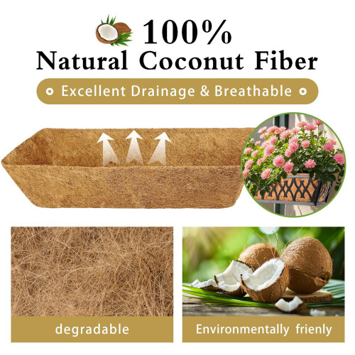 2Lots Breathable Coconuts Husk Liners Perfect For-24 inches 2