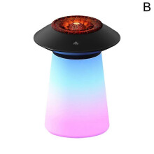 (one size, Black) 760ml Aromatherapy Oil Diffuser 7 Color Rain Cloud Humidifier for Dorm Office