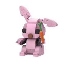 (Pink) Paashaas-bouwset |Kleurrijk |Perfecte paascadeaus en feestcadeaus, ideale klasbeloningen