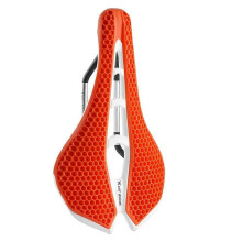 (1pcs, Orange) Honeycomb Shock Absorbing Bicycle Seat Cushion, Hollow Breathable Comfortable Bike Saddle for Road Bike, Cycling Equipment